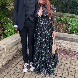 floral Mac Duggal gown